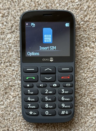 Doro 1370 black big button - big,
